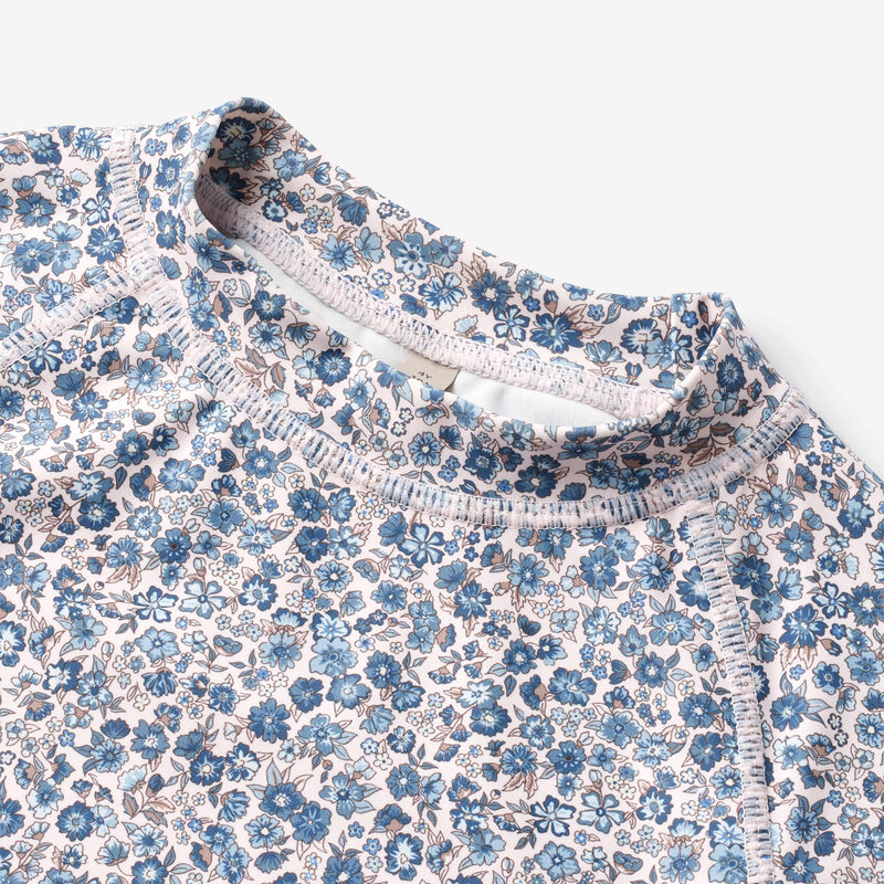 Wheat Main  Bade T-skjorte S/S Jackie Swimwear 1301 blue flower meadow
