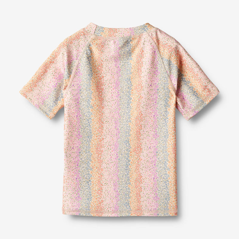 Wheat Main  Bade T-skjorte S/S Jackie Swimwear 9506 rainbow flowers