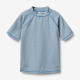 Wheat Main Bade T-skjorte S/S Jackie T-Shirt 9580 blue swim stripe