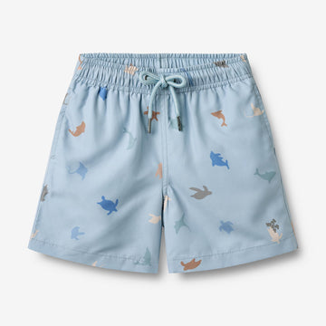 Wheat Main Badebukse Hansi Shorts 1235 soft blue sea life