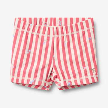 Wheat Main Badebukse Niki Shorts 9657 red stripe flowers