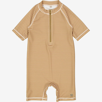 Wheat Main  Badedrakt Cas Swimwear 5096 golden green stripe