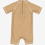 Wheat Badedrakt Cas | Baby Swimwear 5096 golden green stripe