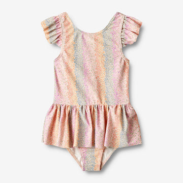 Wheat Main  Badedrakt Diddi Swimwear 9506 rainbow flowers