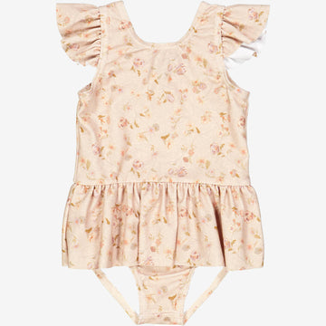 Wheat Main  Badedrakt Diddi | Baby Swimwear 1492 purple poppy flowers