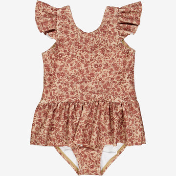Wheat Main  Badedrakt Diddi | Baby Swimwear 2073 red flower meadow