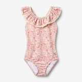 Wheat Main Badedrakt Doris Swimsuit 2526 powder flowers and seashells
