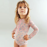 Wheat Main Badedrakt L/S Margot Swimsuit 9650 pink heart flowers