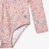 Wheat Main Badedrakt L/S Margot Swimsuit 9650 pink heart flowers