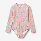 Wheat Main Badedrakt L/S Margot Swimsuit 9650 pink heart flowers