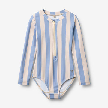 Wheat Main Badedrakt L/S Margot Swimsuit 9732 bold blue stripe