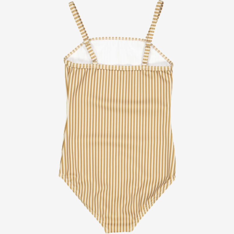 Wheat Main  Badedrakt Manon Swimwear 5096 golden green stripe