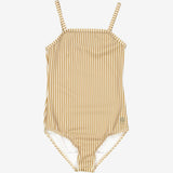 Wheat Main  Badedrakt Manon Swimwear 5096 golden green stripe