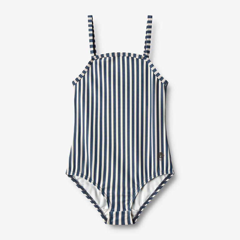 Wheat Main  Badedrakt Manon Swimwear 1325 indigo stripe