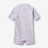 Wheat Main Badedrakt S/S Cas Swimsuit 9605 purple light petunias