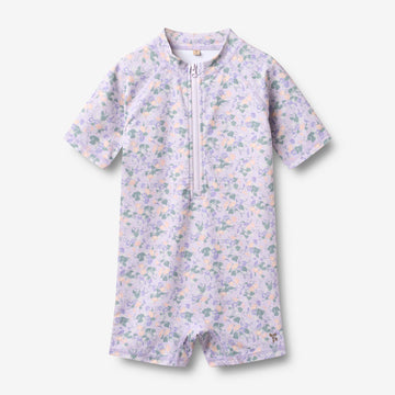 Wheat Main Badedrakt S/S Cas Swimsuit 9605 purple light petunias