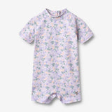 Wheat Main Badedrakt S/S Cas Swimsuit 9605 purple light petunias