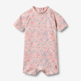 Wheat Main Badedrakt S/S Cas Swimsuit 9650 pink heart flowers