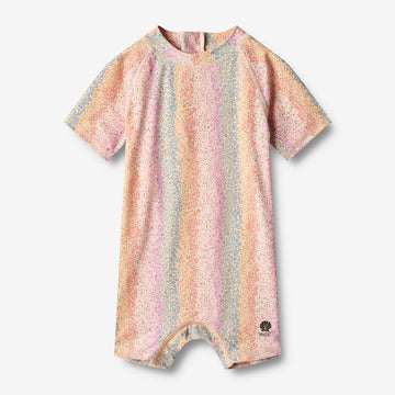 Wheat Main  Badedrakt S/S Cas Swimwear 9506 rainbow flowers