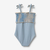 Wheat Main Badedrakt Selma Swimsuit 9580 blue swim stripe