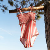 Wheat Main Badedrakt Selma Swimsuit 9657 red stripe flowers