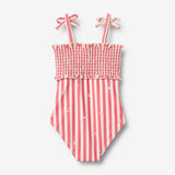 Wheat Main Badedrakt Selma Swimsuit 9657 red stripe flowers