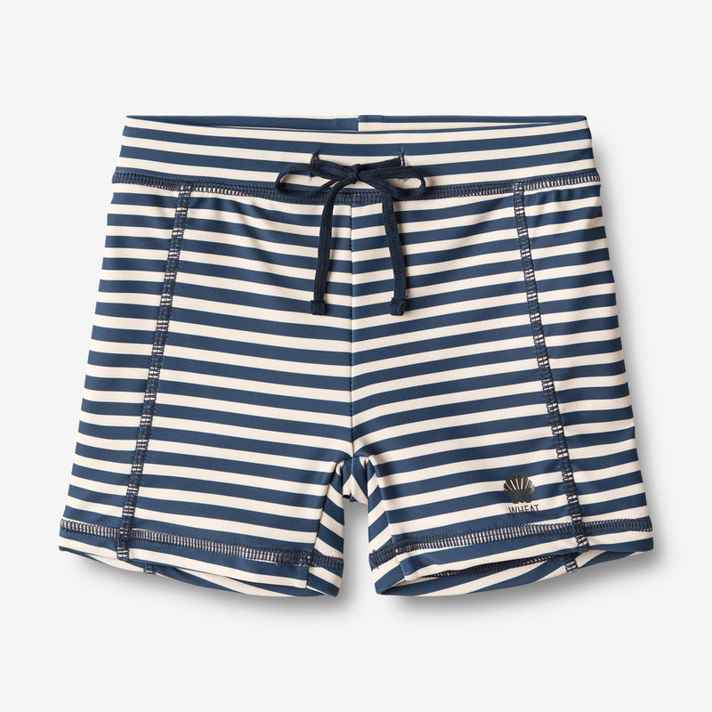 Wheat Main  Badeshorts Ulrik Swimwear 1325 indigo stripe