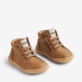 Wheat Footwear Barfot Lær-å-gå-sko Malia Prewalker 9002 cognac