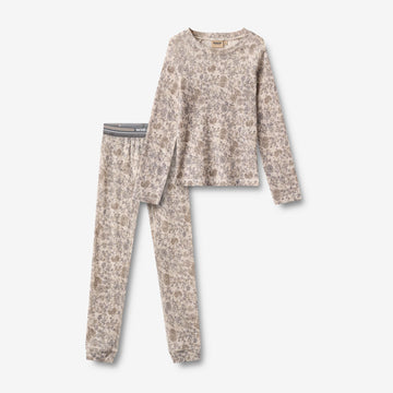 Wheat Outerwear Baselayer-sett Baselayer 9795 grey winter flowers