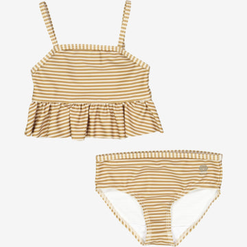 Wheat Main   Bikini Lærke Swimwear 5096 golden green stripe