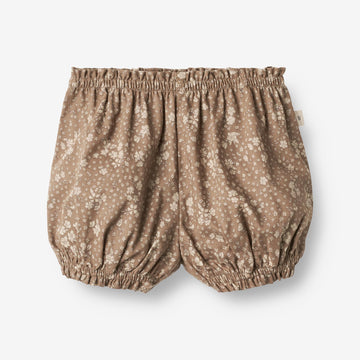 Wheat Main  Bleiebukser Angie | Baby Shorts 9502 cocoa brown flowers