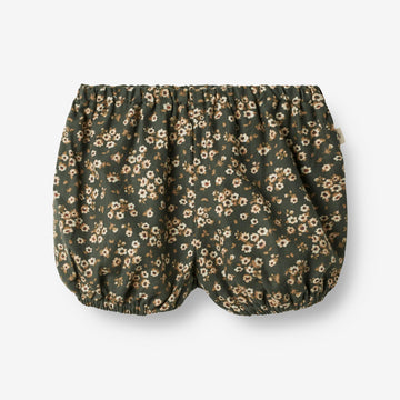 Wheat Main  Bleiebukser Plisse | Baby Shorts 0027 black coal flowers