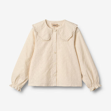 Wheat Main Blondeskjorte Flora Shirts and Blouses 3129 eggshell