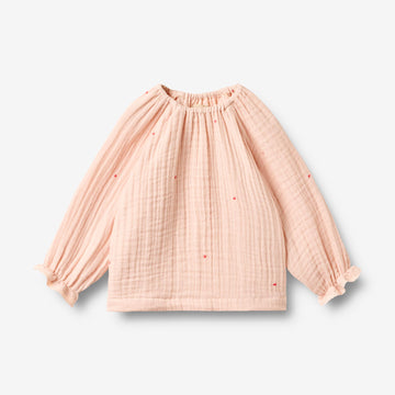 Wheat Main Blouse Merle Blouse 9652 powder hearts