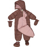 Wheat Outerwear Bobledress Baby Snowsuit 2449 powder plum dots