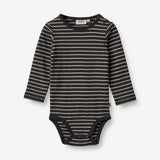 Wheat Main  Body Freddie | Baby Underwear/Bodies 1433 navy stripe