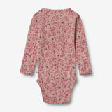 Wheat Wool  Body Gatherings Ull LS | Baby Underwear/Bodies 2392 cherry flowers