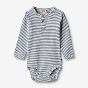 Wheat Main  Body L/S Benny Underwear/Bodies 1048 blue stripe