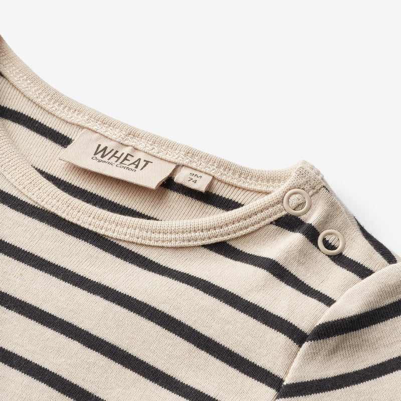 Wheat Main Body L/S Berti | Baby Underwear/Bodies 1433 navy stripe