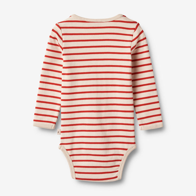 Wheat Main Body L/S Berti | Baby Underwear/Bodies 2078 red stripe