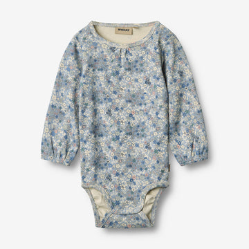 Wheat Main Body L/S Elmine Body 9418 blue summer flowers