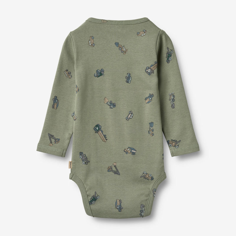 Wheat Main Body L/S Freddie Underwear/Bodies 9552 dusty green cars