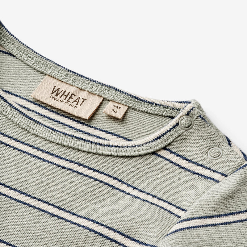 Wheat Main  Body L/S Freddie Underwear/Bodies 1476 sea mist stripe