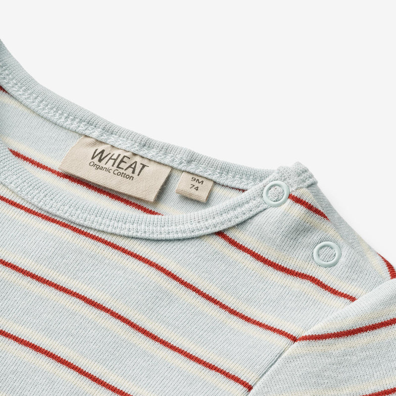 Wheat Main  Body L/S Freddie Underwear/Bodies 4031 light blue stripe