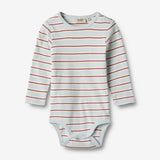 Wheat Main  Body L/S Freddie Underwear/Bodies 4031 light blue stripe