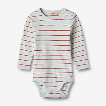 Wheat Main  Body L/S Freddie Underwear/Bodies 4031 light blue stripe