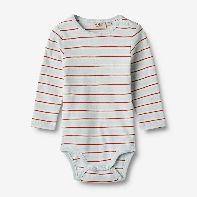 Wheat Main  Body L/S Freddie Underwear/Bodies 4031 light blue stripe