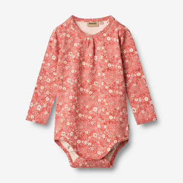 Wheat Main Body L/S Liv Underwear/Bodies 9422 coral flowers