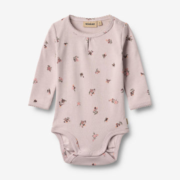 Wheat Main Body L/S Roselinde Body 1353 soft lilac flowers