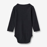 Wheat Wool  Body Plain Ull LS | Baby Underwear/Bodies 1432 navy